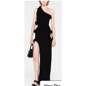 OFF-WHITE ONE SHOULDER MAXI DRESS SZ fr 44